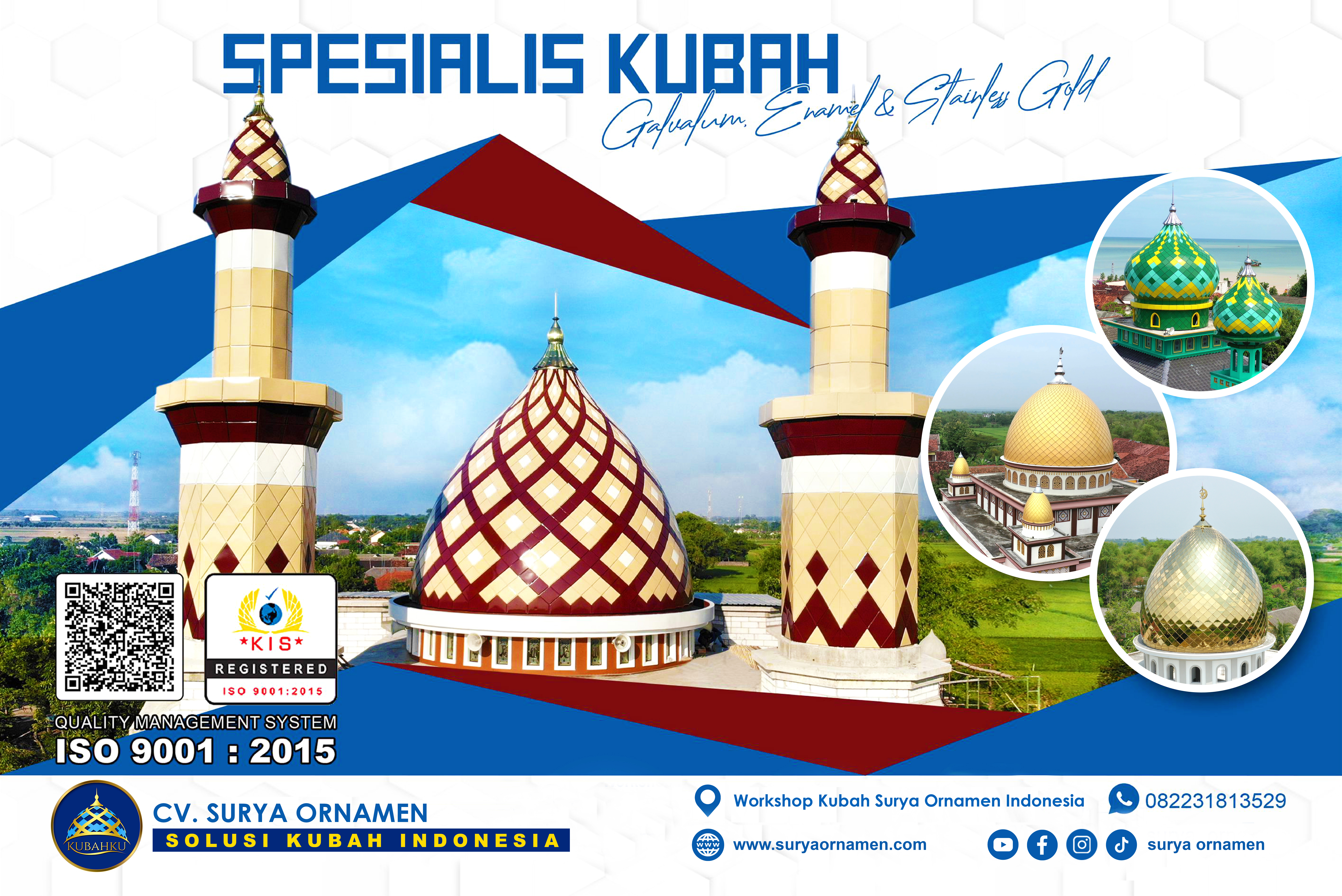 Kubah Masjid Enamel Diameter 5 Meter