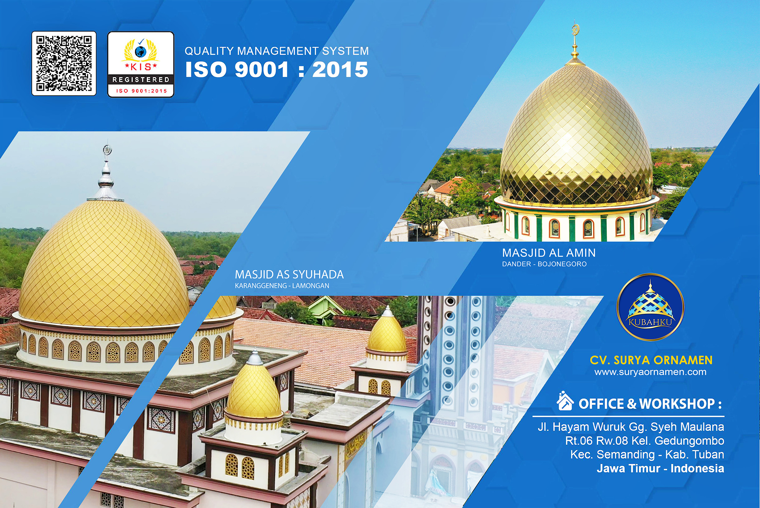 Kubah Stainless Steel Gold Diameter 4 Meter