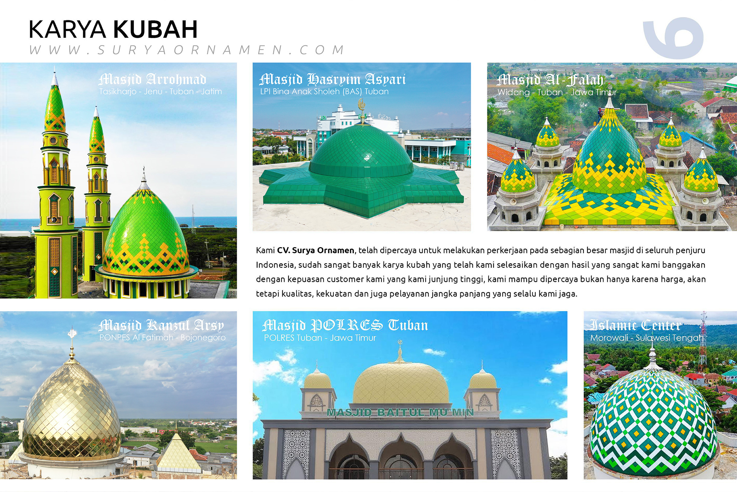 Kubah Enamel Mini (Dekoratif)